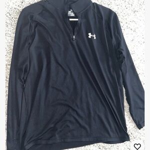 Under Armour Black and White Half-Zip Performance Pullover